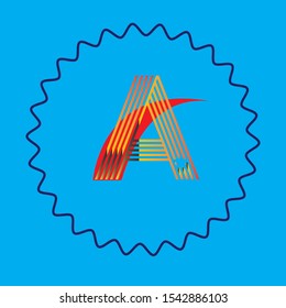A letter logo with different background