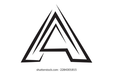 Letter A Logo - Digital Monogram Vector Template - Initial Icon and Symbol Illustration