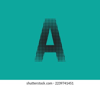 A letter logo doted design vector template