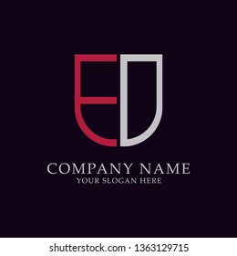 letter logo E D-vector 