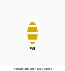 the letter logo "E" egg, depicts an egg