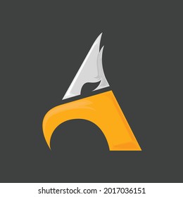 The letter A logo and the eagle's head made a whole.