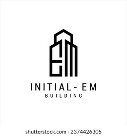 Letter Logo EM Inital Luxury. Art Deco style logotype design for luxury company branding