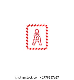 Diseño del emblema del logotipo de una letra