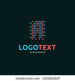 A letter logo, A equalizer logo, A letter logo