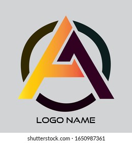 A letter logo with exclusive vector design various colors