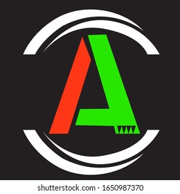 Un logotipo de letra con diseño vectorial exclusivo de varios colores
