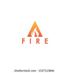 A letter logo, fire flames logo design.