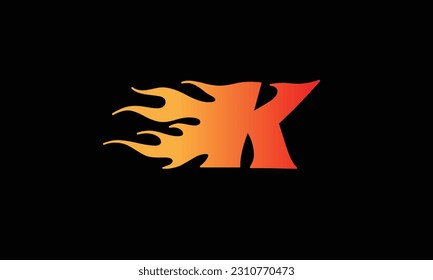 Letter logo, fire flames logo design Flame Logo Design. Fire Logo Lettering Concept Vector