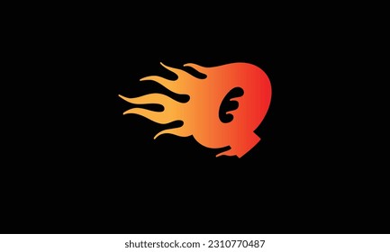 Letter logo, fire flames logo design Flame Logo Design. Fire Logo Lettering Concept Vector