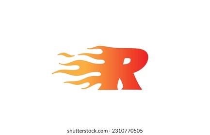 Letter logo, fire flames logo design Flame Logo Design. Fire Logo Lettering Concept Vector