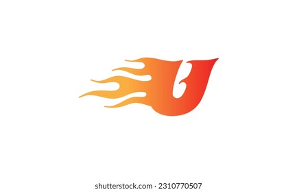 Letter logo, fire flames logo design Flame Logo Design. Fire Logo Lettering Concept Vector