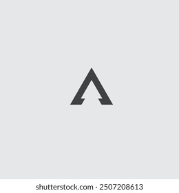 Letter A logo flat vector design