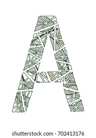 Letter A logo flower design.
