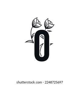 letter logo with flower vector for Restaurant, Royalty, Boutique, Cafe, Hotel, Jewellery, Fashion.