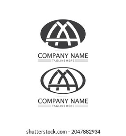 Ein Logo und eine Schriftart, Vektorsymbol-Design