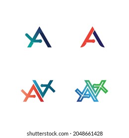 A Letter Logo font  Template vector icon illustration design identity