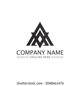 A Letter Logo font  Template vector icon illustration design identity