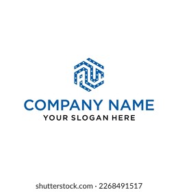 AT letter logo in the form of hexagons and cube logos with letter designs for corporate identity
