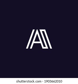 Letter A logo in the form of stripes