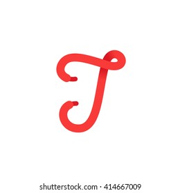 I letter logo formed by shoe lace. Vector design template elements for your sport application or corporate identity.