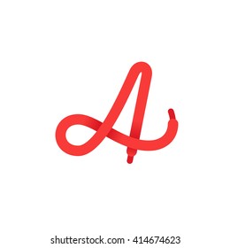 A letter logo formed by shoe lace. Vector design template elements for your sport application or corporate identity.