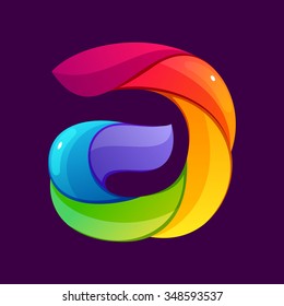 A letter logo formed by twisted lines. Font style, vector design template elements for your application or corporate identity.