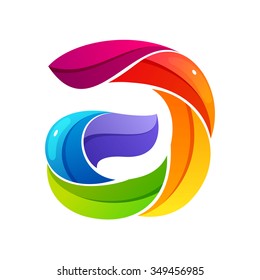 A letter logo formed by twisted lines. Font style, vector design template elements for your application or corporate identity.