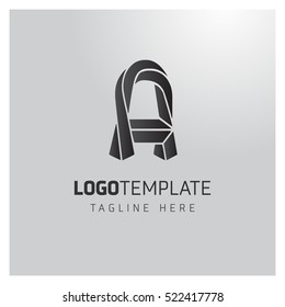 A letter logo formed by twisted lines. Twist Idea logo,Idea logo,Vector Logo Template, vector design template elements for your application or corporate identity