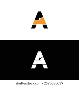 Letter A logo formed number one symbols with modern shape
