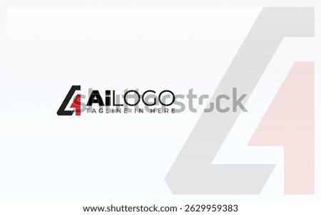 Letter A logo formed number one symbols with modern shape