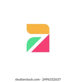 Letter A logo With Fun Color. Initial A Icon