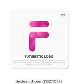 letter logo with futuristic theme
