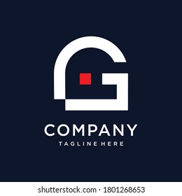 Letter logo with letter G and modern style, company, modern, initial, logo template