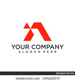 letter A logo geometric design
