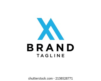 Letter A Logo Geometric Triangle isolated on White background. Flat Vector Logo Design Template Element