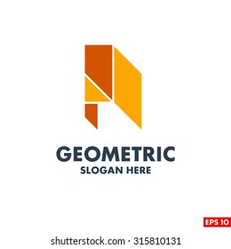 A Letter Logo. Geometric triangle mosaic pattern element isolated on white. Universal business identity element. vector illustration