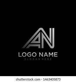 AN Letter Logo geometric Vector 