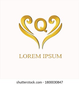 Letter Logo. Gold Letter Design Vector with Golden Luxury Colors and Monogram Design