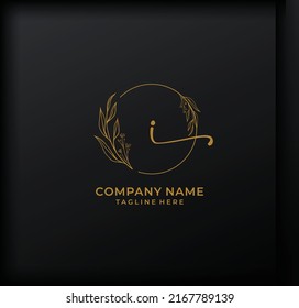 i Logo für Buchstaben. Design-Vektorgrafik mit goldener Luxus-Farbe für Goldene Buchstaben