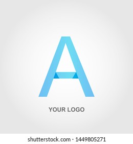 letter a logo. gradation color template design vector