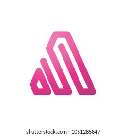 A letter logo with gradient color