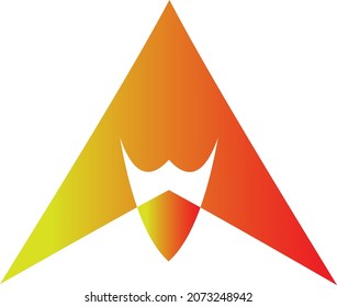 A letter logo with gradient color