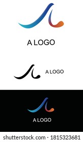 Letter A Logo Gradient simple illustration