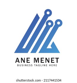 AM Letter logo - AM Great logo template