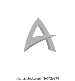 Logo de la letra A en colores grises
