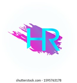 the letter logo H R, can be used for your company logo