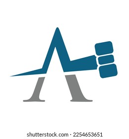 Ein Brieflogo mit Hammer