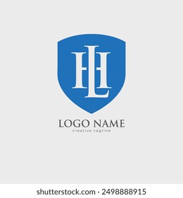 letter logo, hl letter, law, justice, law office logo template