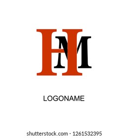 Letter Logo HM Design INITIAL
